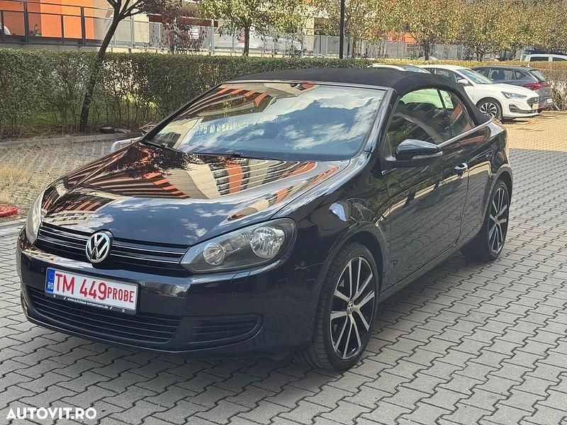 Negru Utilizat 2012 VW Golf Cabriolet Cabrio | 7.500 EUR - Imagine 1/4