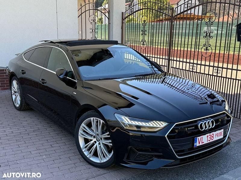 Culoarenegru Utilizat 2019 Audi A7 S-Line Hatchback | 33.500 EUR (Preț OK) - Imagine 1/4