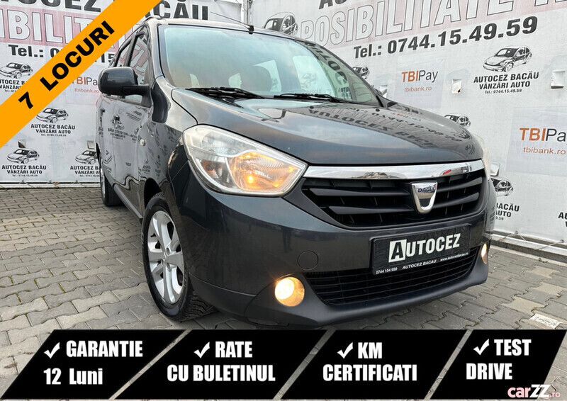 Gri Second-hand 2013 Dacia Lodgy Prestige Monovolum | 7.490 EUR (Scump) - Imagine 1/4