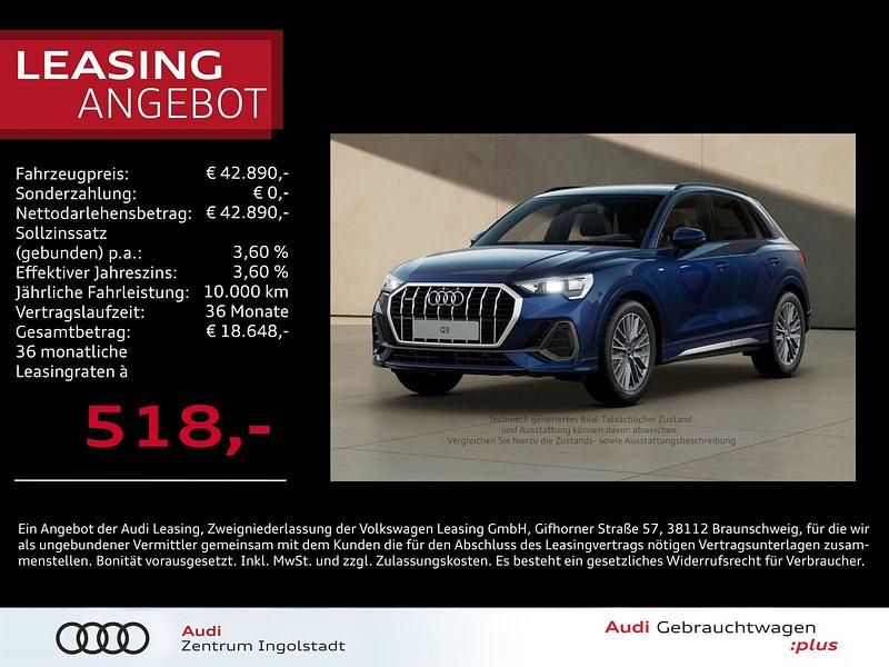 Utilizat 2024 Audi Q3 S-Line SUV | 46.314 EUR (Puțin scump) - Imagine 1/1