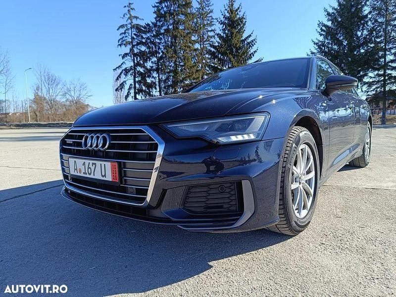 Culoarealbastru Utilizat 2022 Audi A6 S-Line Break | 29.950 EUR - Imagine 1/4