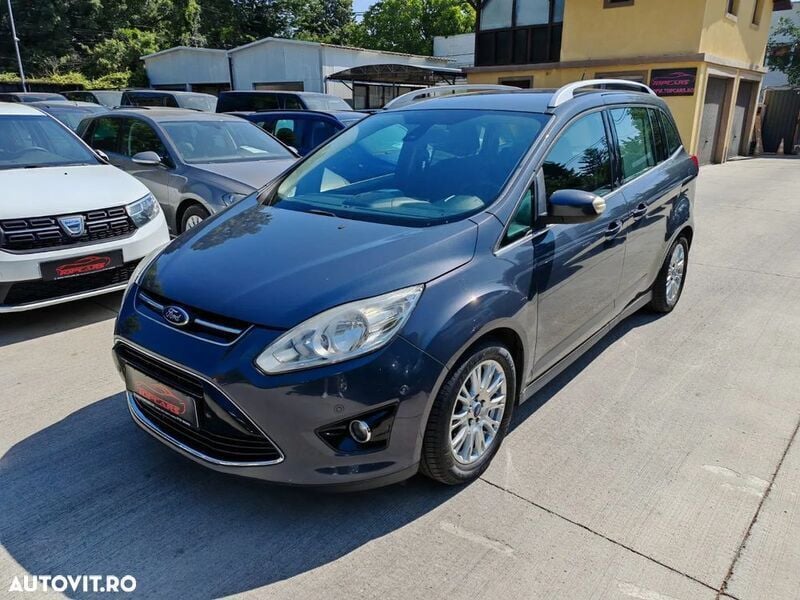 Gri Utilizat 2013 Ford Grand C-Max Titanium Monovolum | 6.699 EUR - Imagine 1/4
