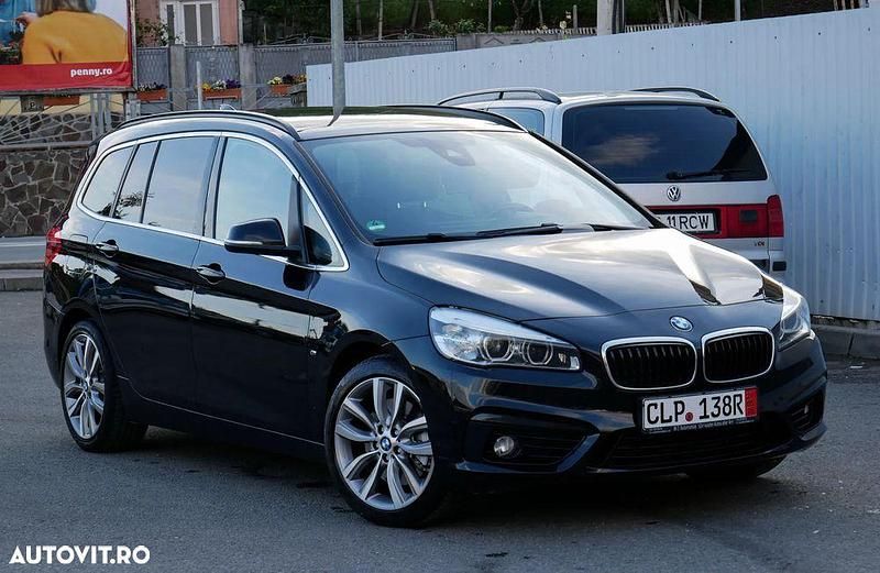 Negru Utilizat 2016 BMW 220 Gran Tourer Sport Line Monovolum | 10.450 EUR - Imagine 1/4