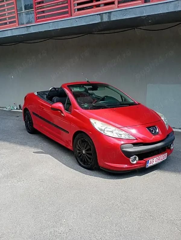 Rosu Utilizat 2008 Peugeot 207 CC Cabrio | 3.199 EUR (Preț OK) - Imagine 1/4