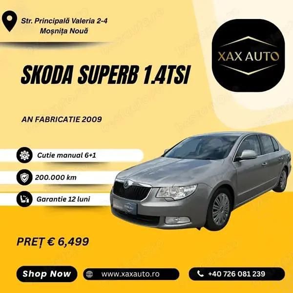 Utilizat 2009 Skoda Superb Berlinǎ | 6.499 EUR - Imagine 1/4