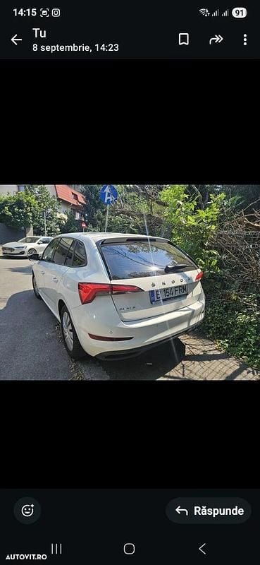 Culoarealb Utilizat 2020 Skoda Scala Ambition Hatchback | 13.000 EUR (Preț bun) - Imagine 1/4
