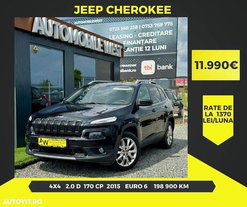 Culoarenegru Utilizat 2015 Jeep Cherokee Limited SUV | 11.990 EUR - Imagine 1/4