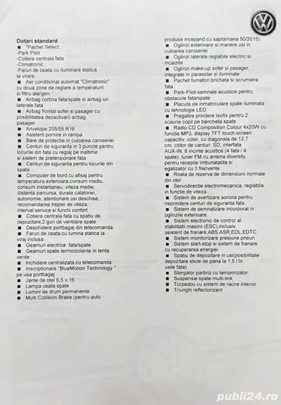 Second-hand VW Jetta Style 105 CP (77 kW) 2017 Berlinǎ