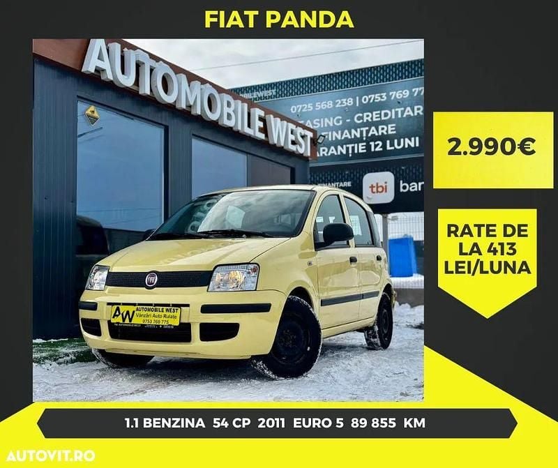 Second-hand Fiat Panda 54 CP (39 kW) 2011 Culoaregalbeuriu Hatchback