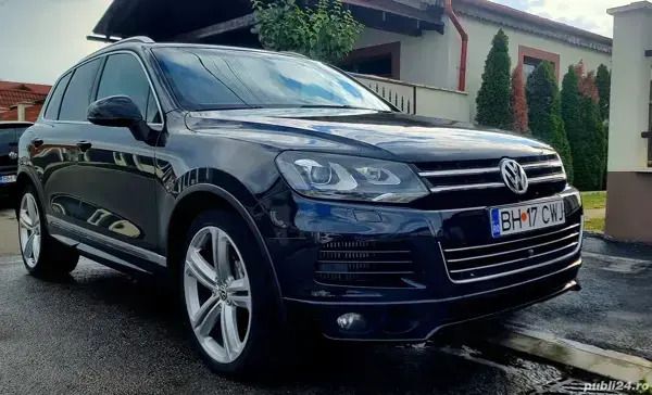 Negru Utilizat 2012 VW Touareg R-line SUV | 14.550 EUR (Preț OK) - Imagine 1/4