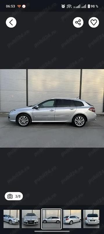 Second-hand Renault Laguna III 130 CP (95 kW) 2012 Gri Break