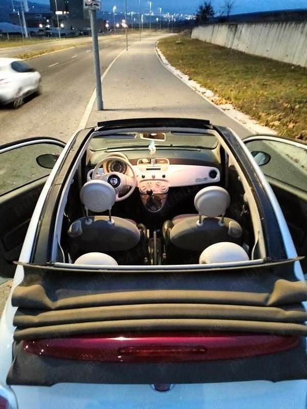 Second-hand Fiat 500C 69 CP (50 kW) 2010 Alb Cabrio