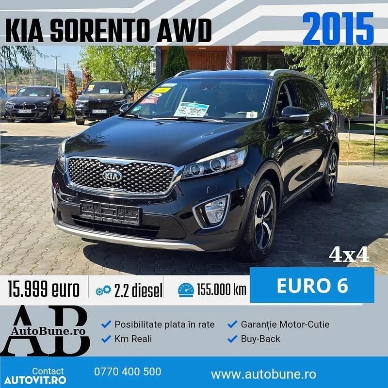 Culoarenegru Utilizat 2015 Kia Sorento Premium SUV | 15.999 EUR (Preț OK) - Imagine 1/4