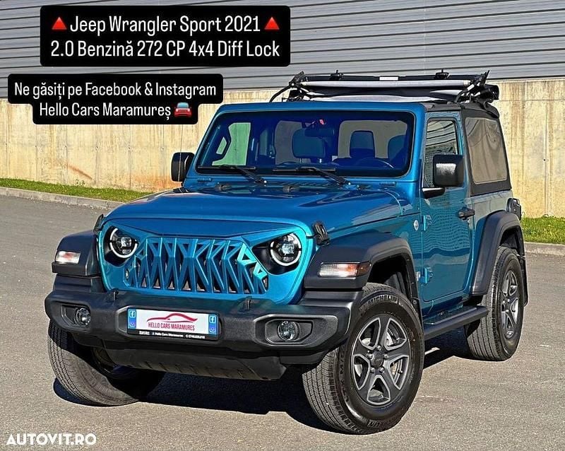 Culoarealbastru Second-hand 2021 Jeep Wrangler Sport SUV | 35.990 EUR (Preț OK) - Imagine 1/4