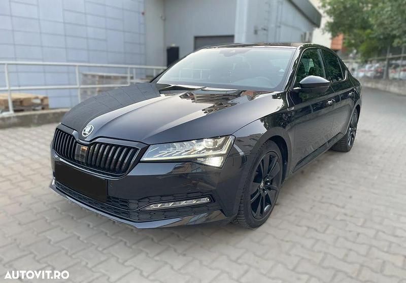 Culoarenegru Utilizat 2020 Skoda Superb SportLine Berlinǎ | 24.370 EUR (Preț OK) - Imagine 1/4