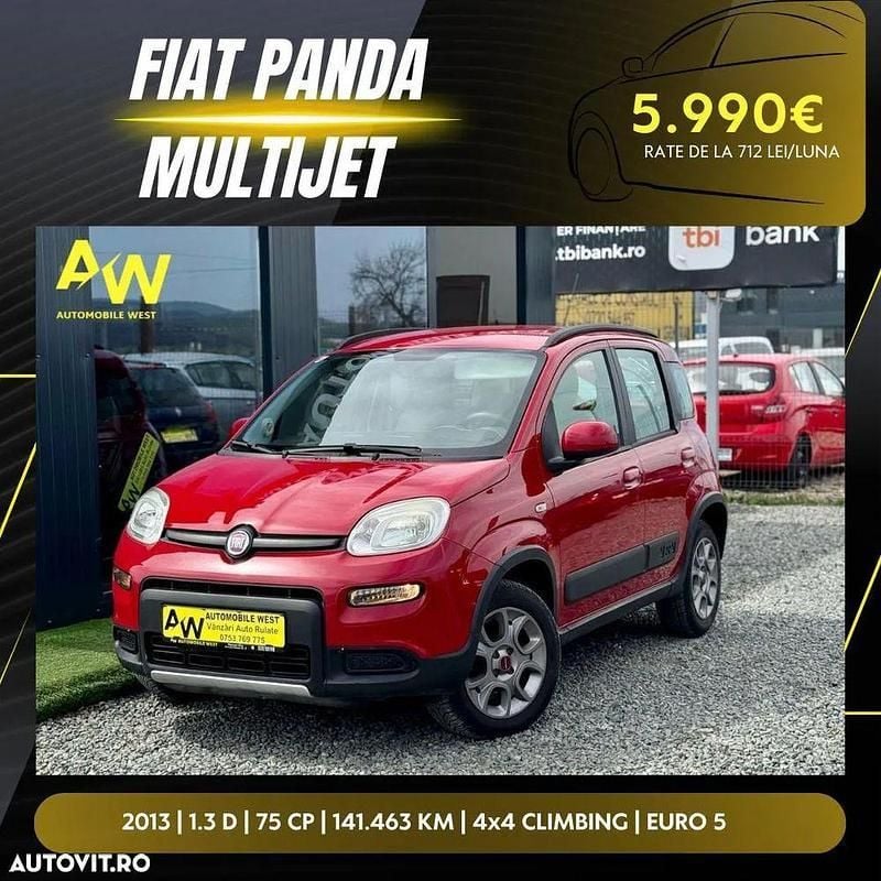 Rosu Utilizat 2013 Fiat Panda 4x4 Climbing Hatchback | 5.990 EUR - Imagine 1/4