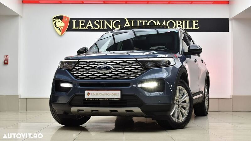 Albastru Utilizat 2021 Ford Explorer Hybrid Platinum SUV | 41.128 EUR (Preț OK) - Imagine 1/4