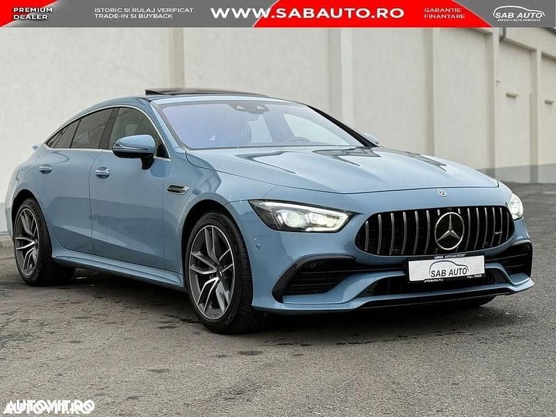 Culoarealbastru Utilizat 2019 Mercedes AMG GT 4-Door Coupe AMG Coupe | 65.999 EUR (Preț bun) - Imagine 1/4