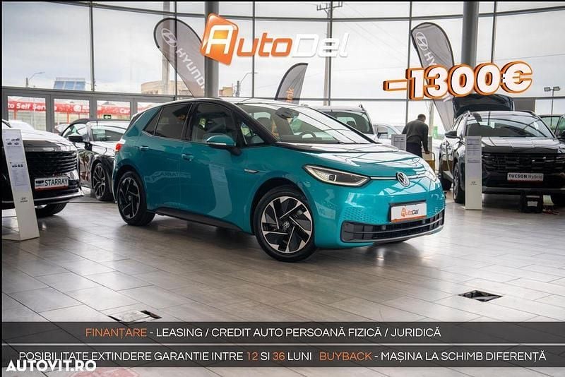 Culoarealbastru Utilizat 2021 VW ID.3 Pro Hatchback | 21.498 EUR (Preț OK) - Imagine 1/4