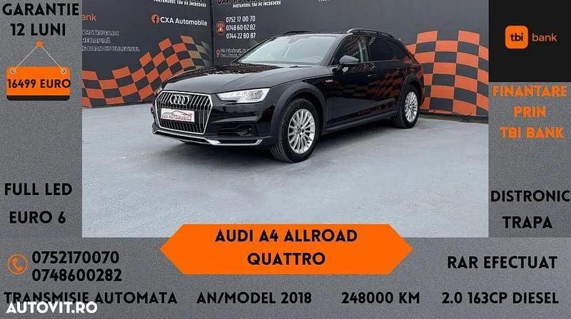 Culoarenegru Utilizat 2018 Audi A4 Allroad Break | 16.499 EUR (Preț bun) - Imagine 1/4