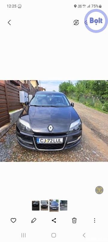 Negru Utilizat 2012 Renault Laguna III Hatchback | 2.500 EUR (Preț bun) - Imagine 1/3