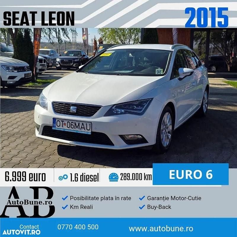 Culoarealb Utilizat 2015 Seat Leon Ecomotive Break | 6.999 EUR (Puțin scump) - Imagine 1/4