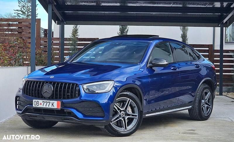 Culoarealbastru Utilizat 2020 Mercedes GLC220 AMG line Coupe | 31.990 EUR (Preț OK) - Imagine 1/4