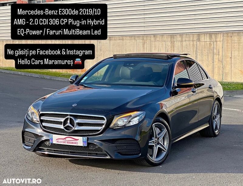 Negru Utilizat 2019 Mercedes E300 AMG line Berlinǎ | 29.990 EUR (Puțin scump) - Imagine 1/4