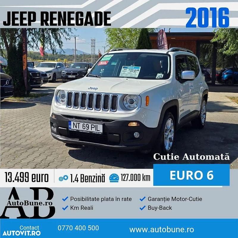 Culoarealb Utilizat 2016 Jeep Renegade Limited SUV | 13.499 EUR (Puțin scump) - Imagine 1/4