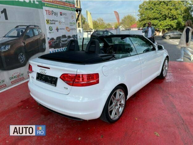 Second-hand Audi A3 Cabriolet S-Line 140 CP (102 kW) 2012 Alb Cabrio