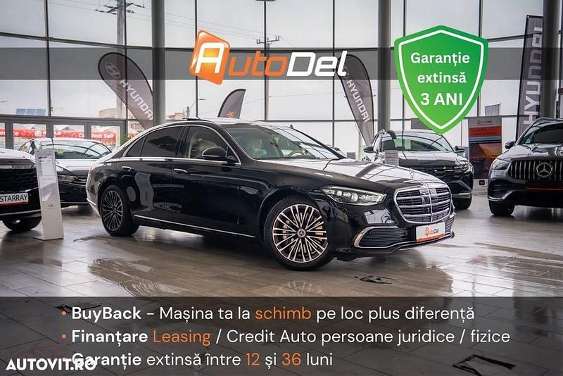 Culoarenegru Utilizat 2021 Mercedes S580 Berlinǎ | 97.998 EUR (Puțin scump) - Imagine 1/4