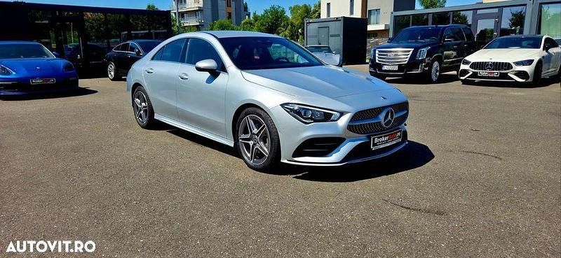 Argint Utilizat 2022 Mercedes CLA200 AMG line Coupe | 31.499 EUR (Super Preț) - Imagine 1/4