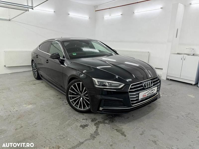 Negru Utilizat 2019 Audi A5 Sportback S-Line Coupe | 21.600 EUR (Preț OK) - Imagine 1/4