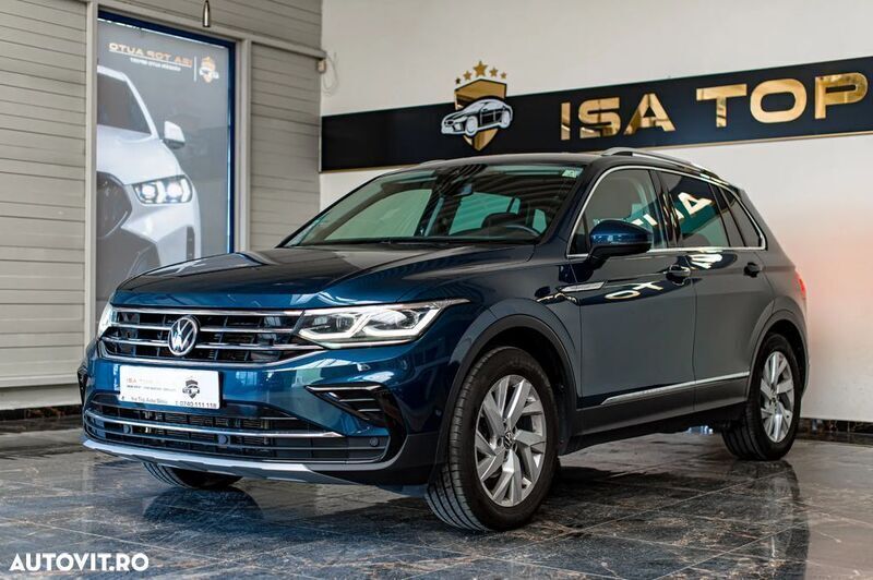 Albastru Utilizat 2021 VW Tiguan Highline SUV | 27.225 EUR (Scump) - Imagine 1/4