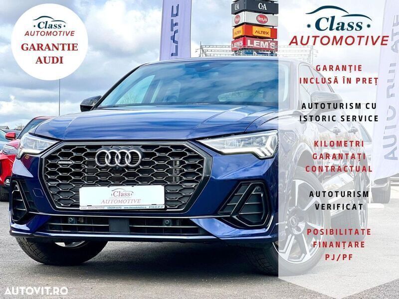 Albastru Utilizat 2024 Audi Q3 Sportback S-Line SUV | 39.645 EUR - Imagine 1/4