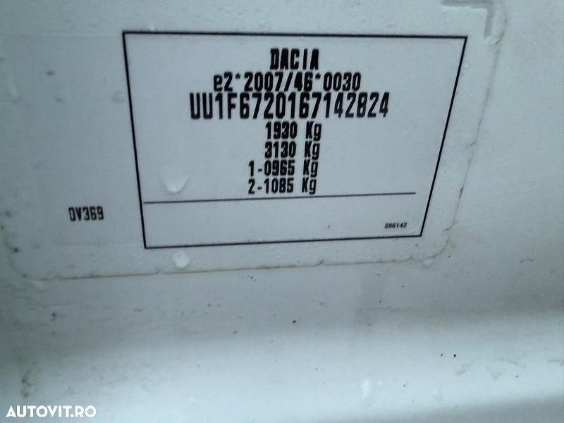 Second-hand Dacia Dokker Comfort 95 CP (69 kW) 2021 Culoarealb Monovolum