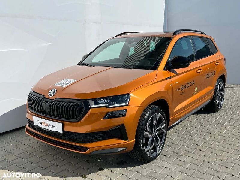 Portocaliu Nouă 2025 Skoda Karoq SportLine SUV | 43.980 EUR - Imagine 1/4