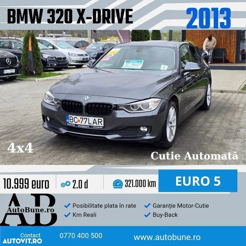 Gri Utilizat 2013 BMW 320 Sport Line Berlinǎ | 10.999 EUR (Preț bun) - Imagine 1/4