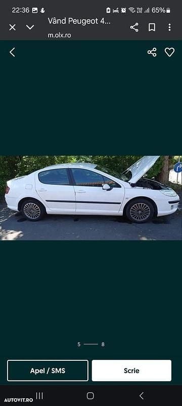 Culoarealb Utilizat 2008 Peugeot 407 Break | 2.500 EUR - Imagine 1/4