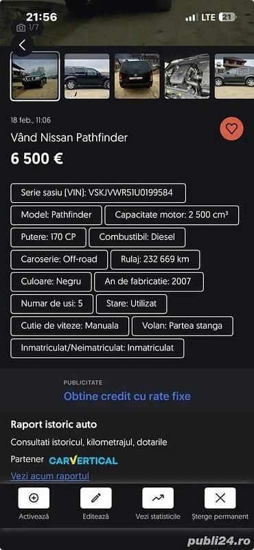 Utilizat 2007 Nissan Pathfinder SUV | 6.000 EUR - Imagine 1/4