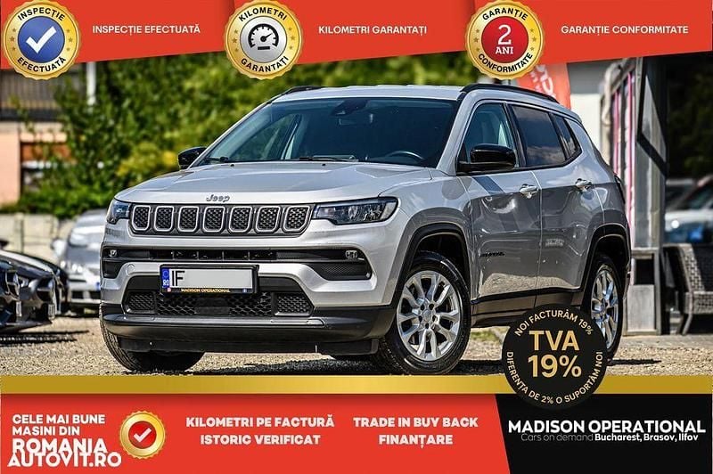Culoareargint Utilizat 2021 Jeep Compass SUV | 16.350 EUR (Preț bun) - Imagine 1/4