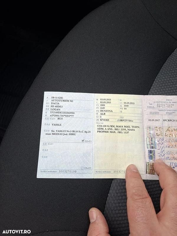 Second-hand Dacia Logan Ambiance 73 CP (53 kW) 2015 Culoarealb Berlinǎ