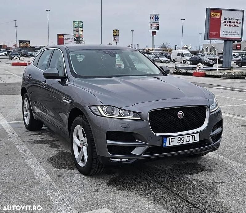 Gri Second-hand 2019 Jaguar F-Pace Prestige SUV | 17.500 EUR (Super Preț) - Imagine 1/4