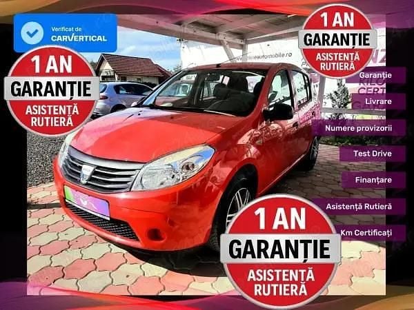 Rosu Utilizat 2009 Dacia Sandero Hatchback | 1.899 EUR (Preț OK) - Imagine 1/4