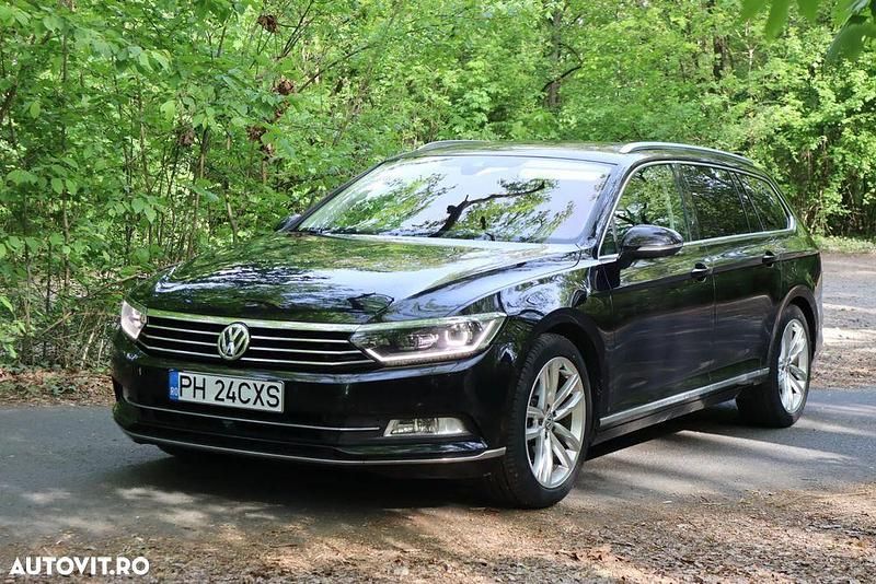 Negru Utilizat 2015 VW Passat Highline Break | 10.500 EUR (Scump) - Imagine 1/4