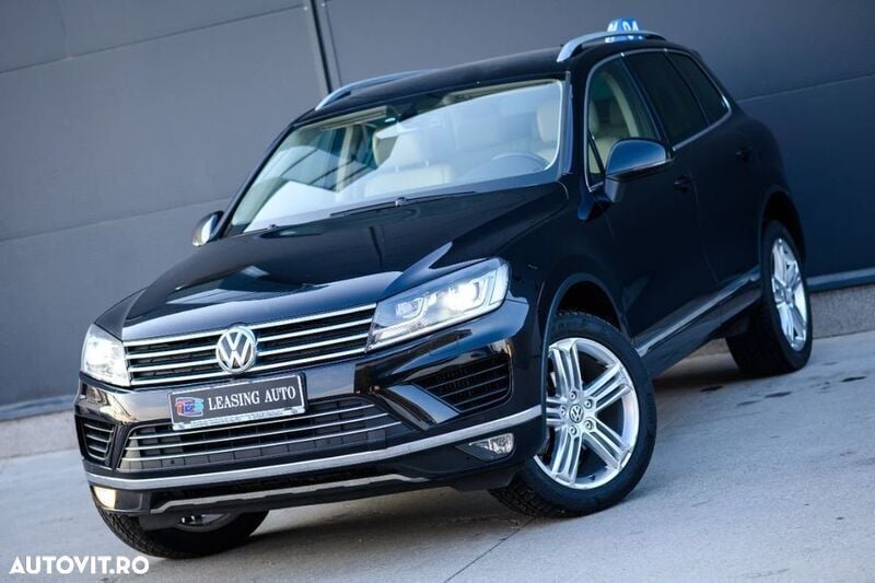 Negru Utilizat 2015 VW Touareg Terrain Tech SUV | 15.490 EUR (Preț bun) - Imagine 1/4