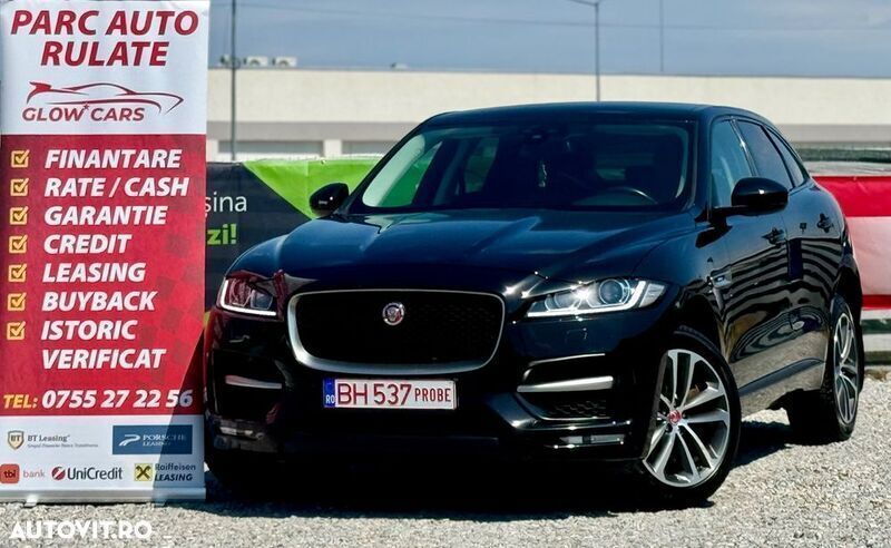 Negru Utilizat 2017 Jaguar F-Pace R-Sport SUV | 12.499 EUR - Imagine 1/4