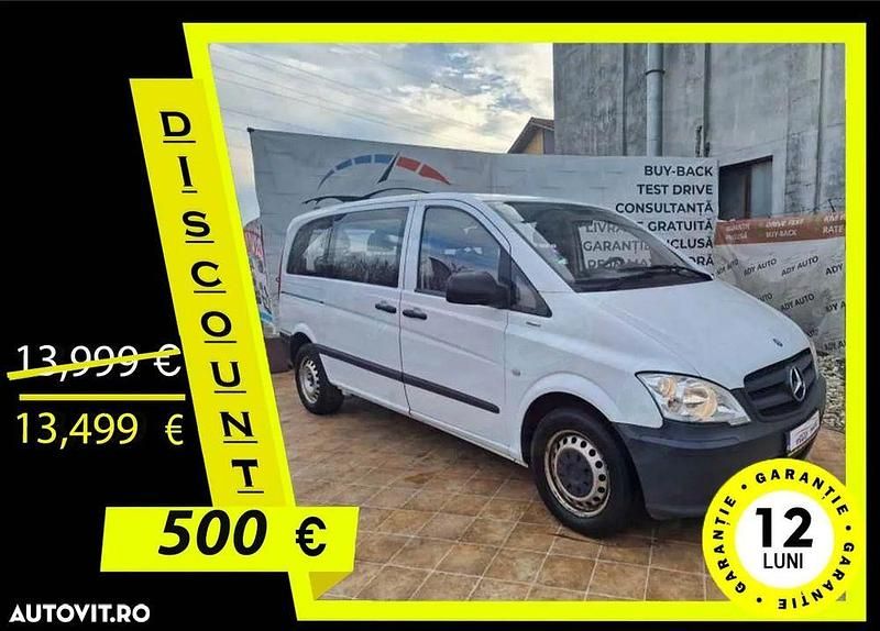 Alb Utilizat 2014 Mercedes Vito Monovolum | 14.233 EUR (Puțin scump) - Imagine 1/4