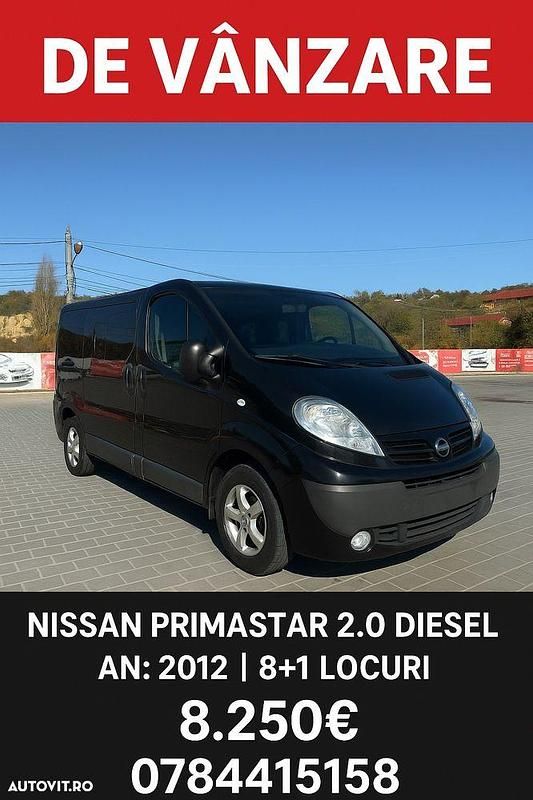 Culoarenegru Utilizat 2012 Nissan Primastar Monovolum | 8.250 EUR - Imagine 1/4