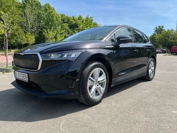 Negru Utilizat 2021 Skoda Enyaq iV SUV | 38.200 EUR (Preț OK) - Imagine 1/4